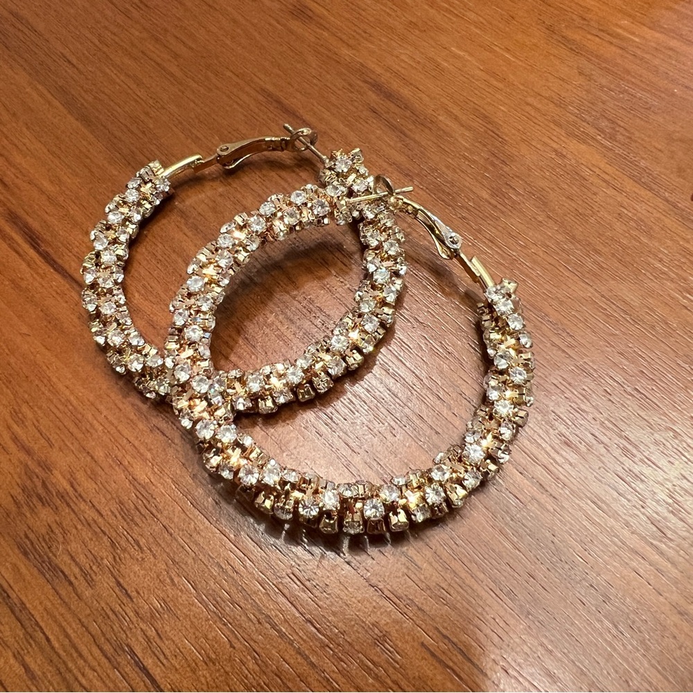 Elegant Gold and Silver Hoop Earrings